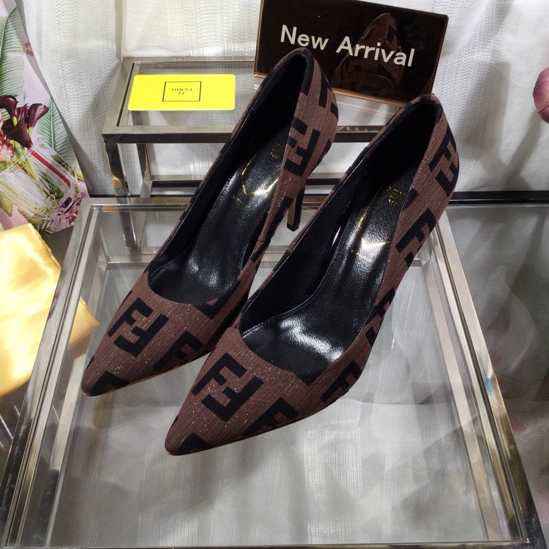 Fendi Women's Leather Fashion High-heeled Shoes