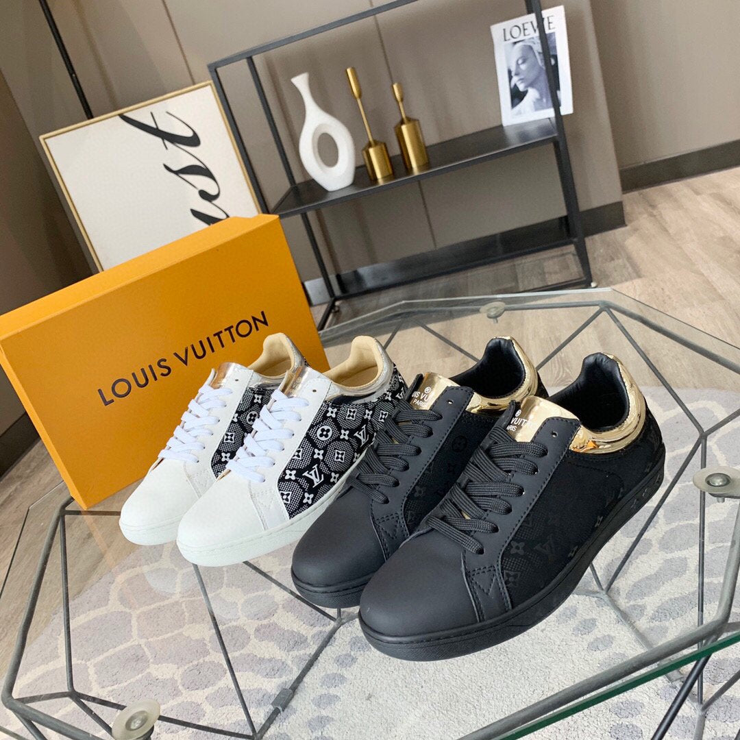 LV Louis Vuitton BEST QUALITY Men's Leather Low Top Sneakers