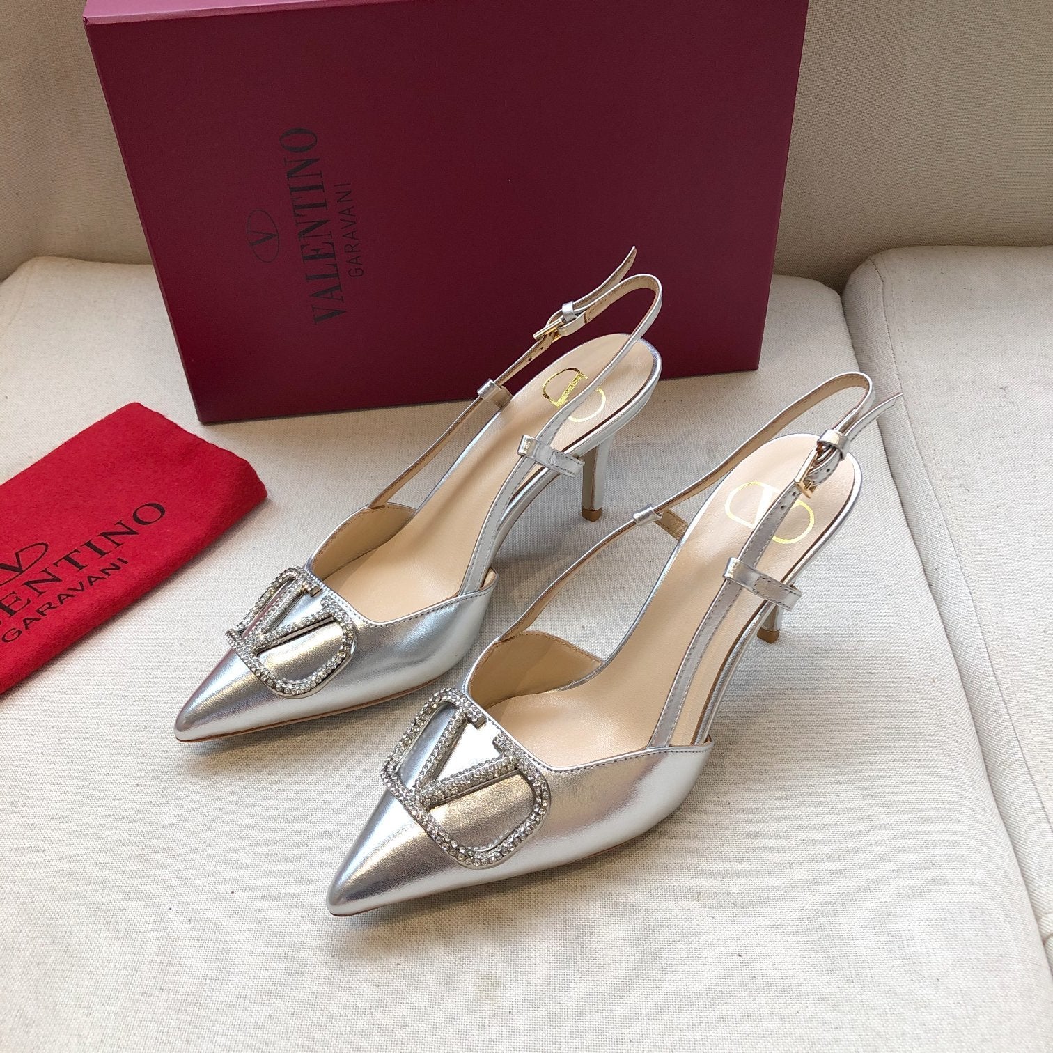 Valentino Women's 2022 NEW ARRIVALS High-heeled Slippers San
