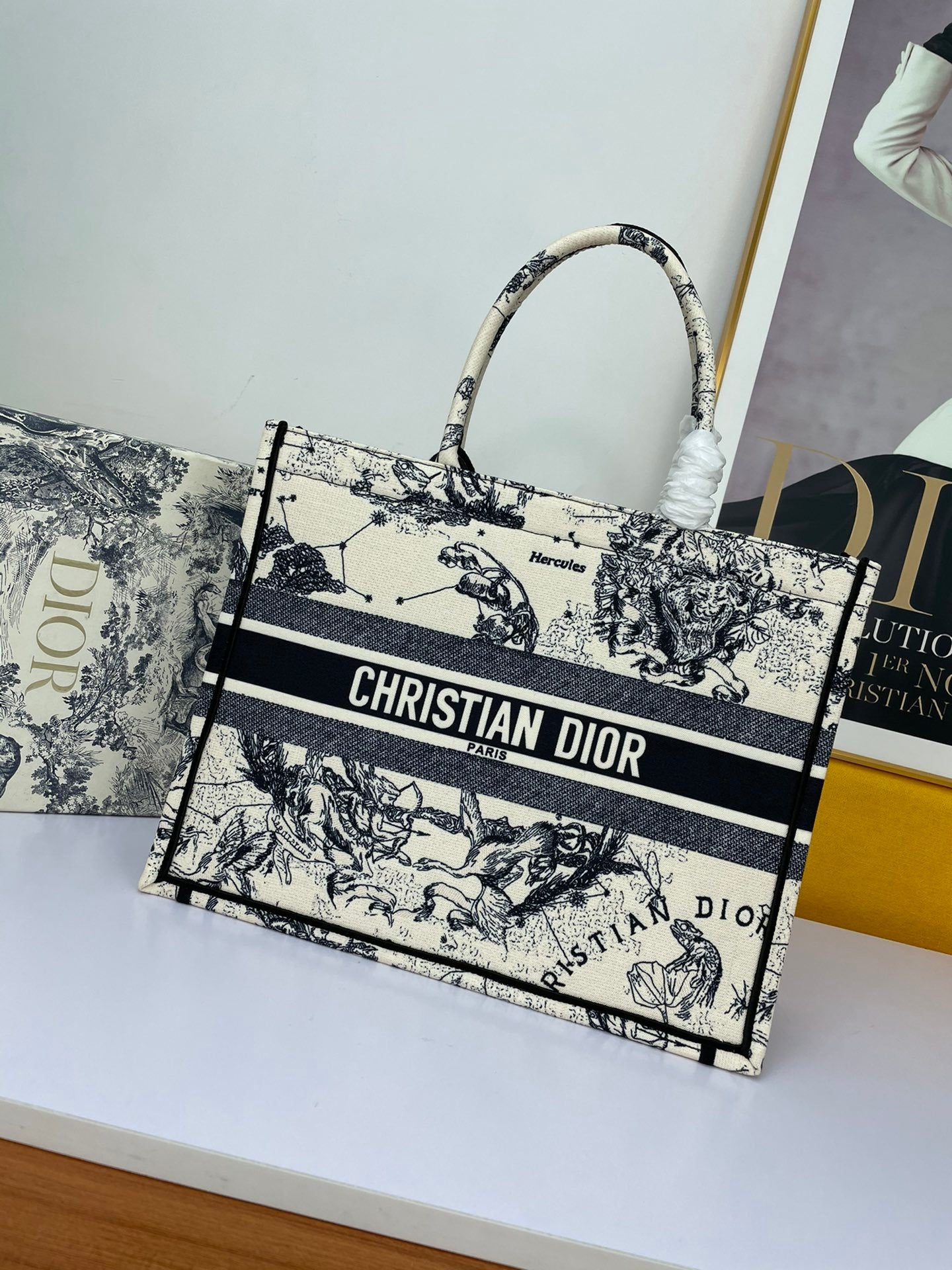 DIOR 2021 NEW ARRIVALS LARGE SIZE BOOK TOTE BAG HANDBAG