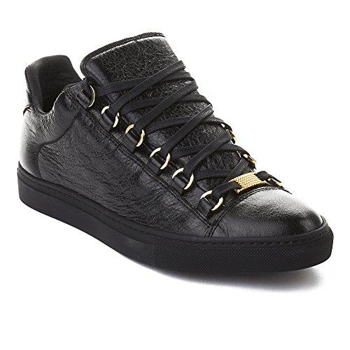 Balenciaga Women's Arena Leather Sneaker Shoes Black