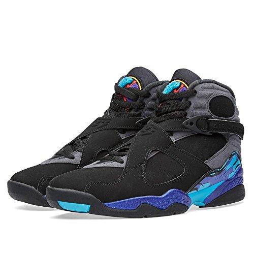 Nike - Air Jordan 8 Retro - 305381025 - Color: Black-Blue-Grey