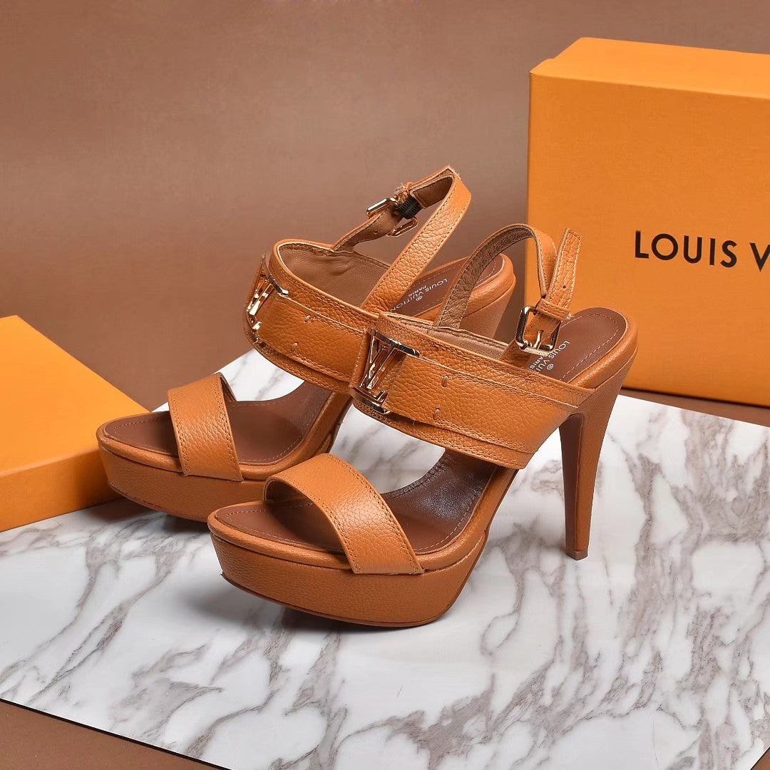 LV Louis Vuitton Women's 2022 NEW ARRIVALS High-heeled Slippers Sandals Shoes