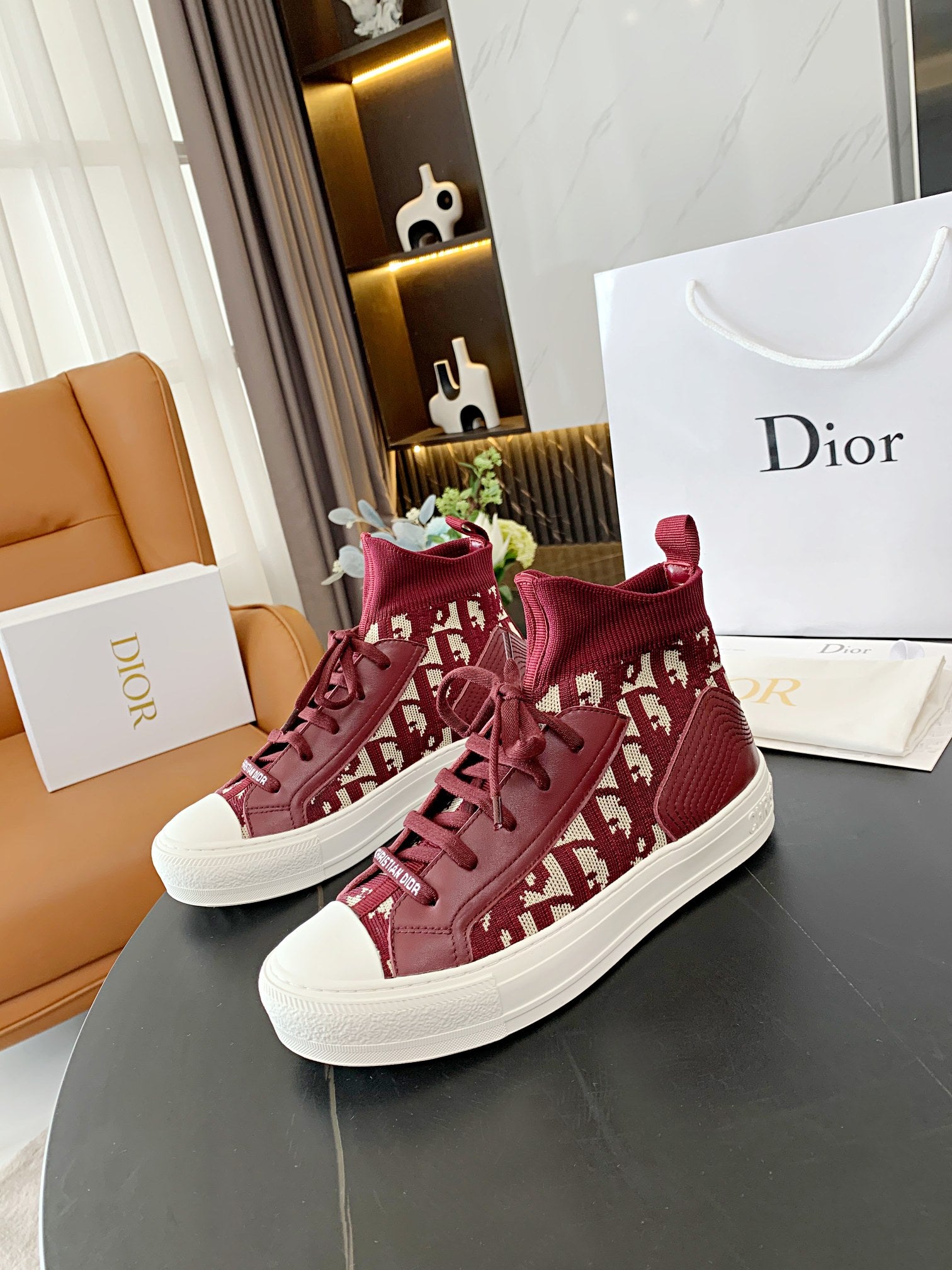 DIOR Women's 2022 NEW ARRIVALS Fashion High Top Sneakers Shoes