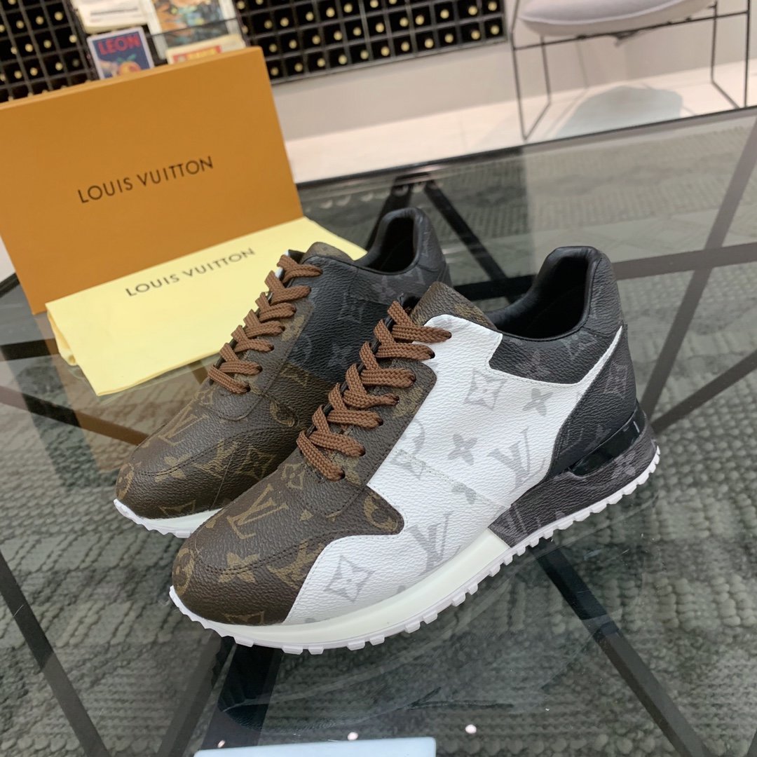 LV Louis Vuitton Men's And Women's 2022 NEW ARRIVALS Run Away Sneakers Shoes