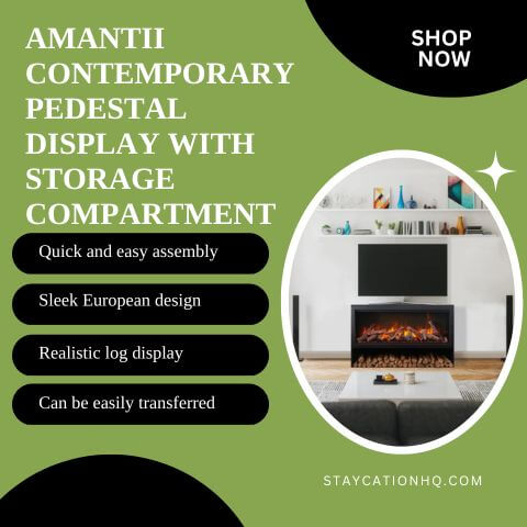 Amantii Contemporary Pedestal Display With Storage Compartment