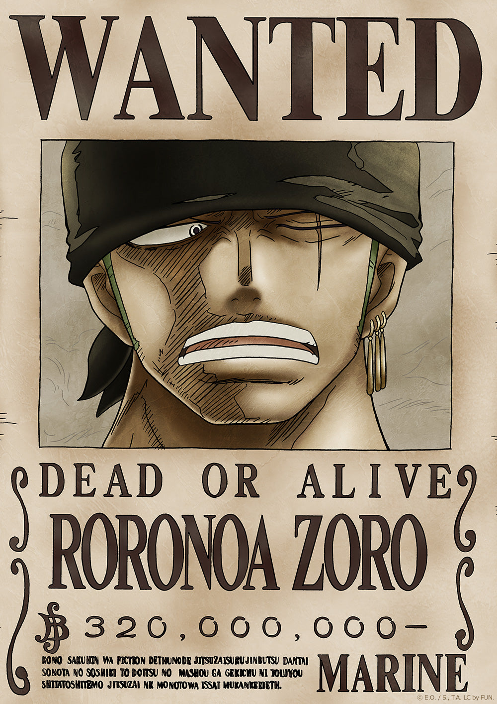 one-piece-wanted-dead-or-alive-poster-zoro-official-licensed