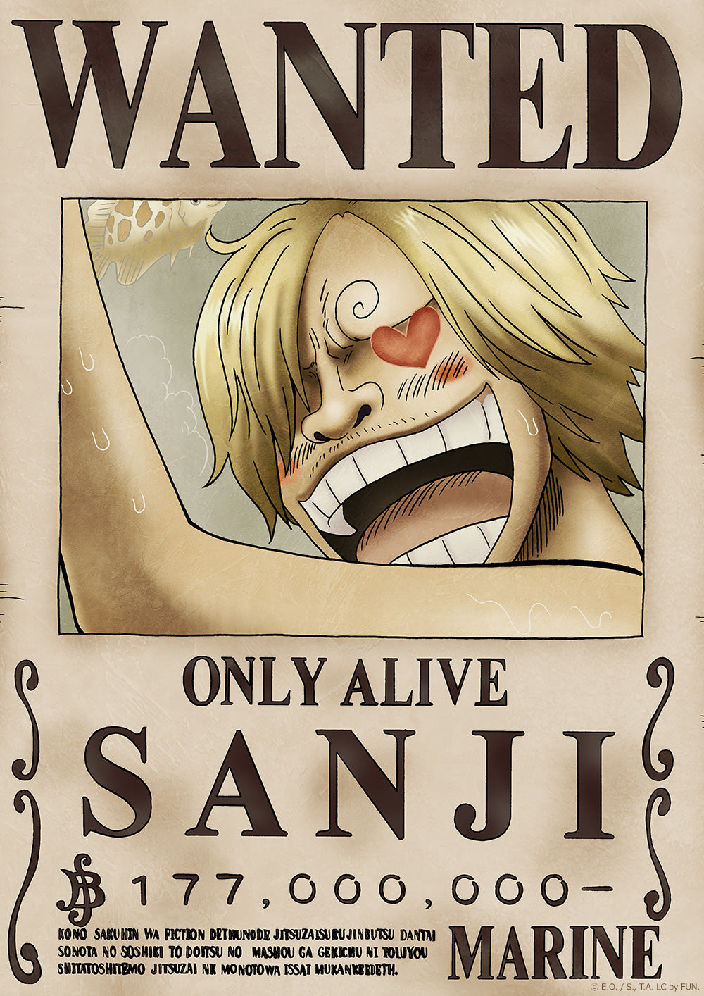 One Piece Wanted Dead Or Alive Poster Sanji Official Licensed The Nerd Cave