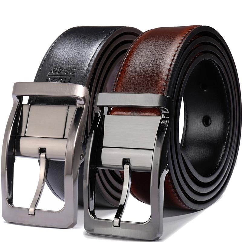 Gianluigi Reversible Leather Belt With Rotated Buckle GR 