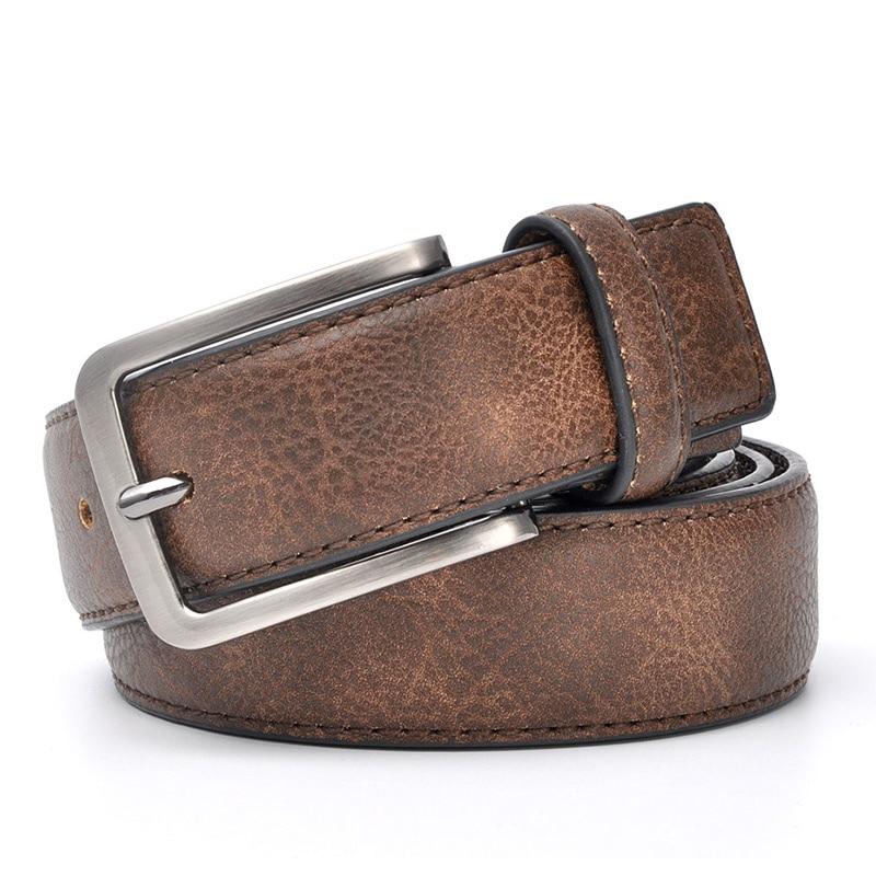 Santiago Casual Leather Belt GR Dark Brown 100cm 