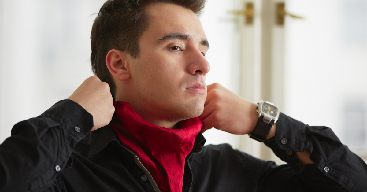 weloveties - A cravat or ascot is a unique addition to your casual outfit.  This dark blue ascot is made of printed silk fabric and features a white  all-over paisley pattern. A