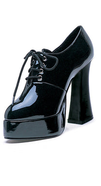 Glossy Oxford Platform with Chunky Heel