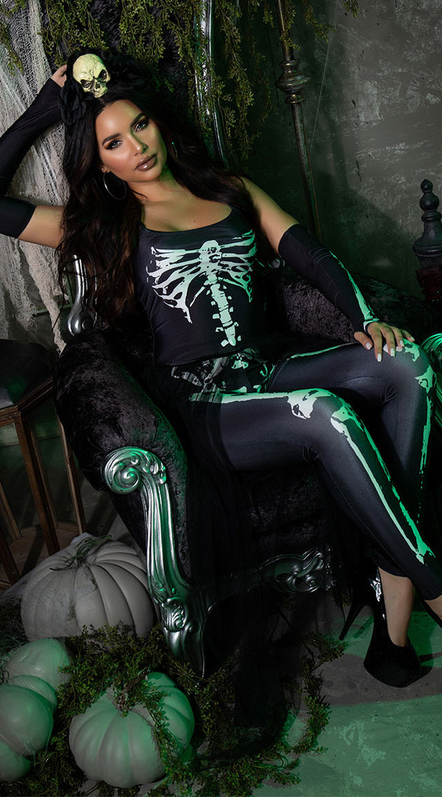 Bare Bones Babe Costume Sexy Skeleton Costume 