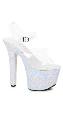 Girl Power Glitter Platform Heel Sandal