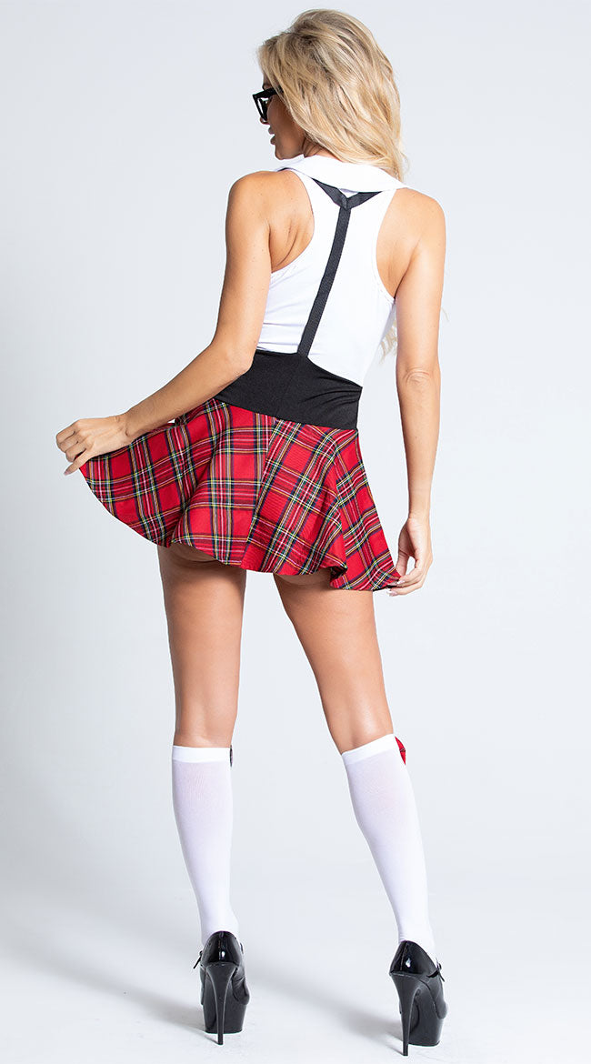 Teasing Schoolgirl Costume Red Schoolgirl Costume Sexy School Girl Costume