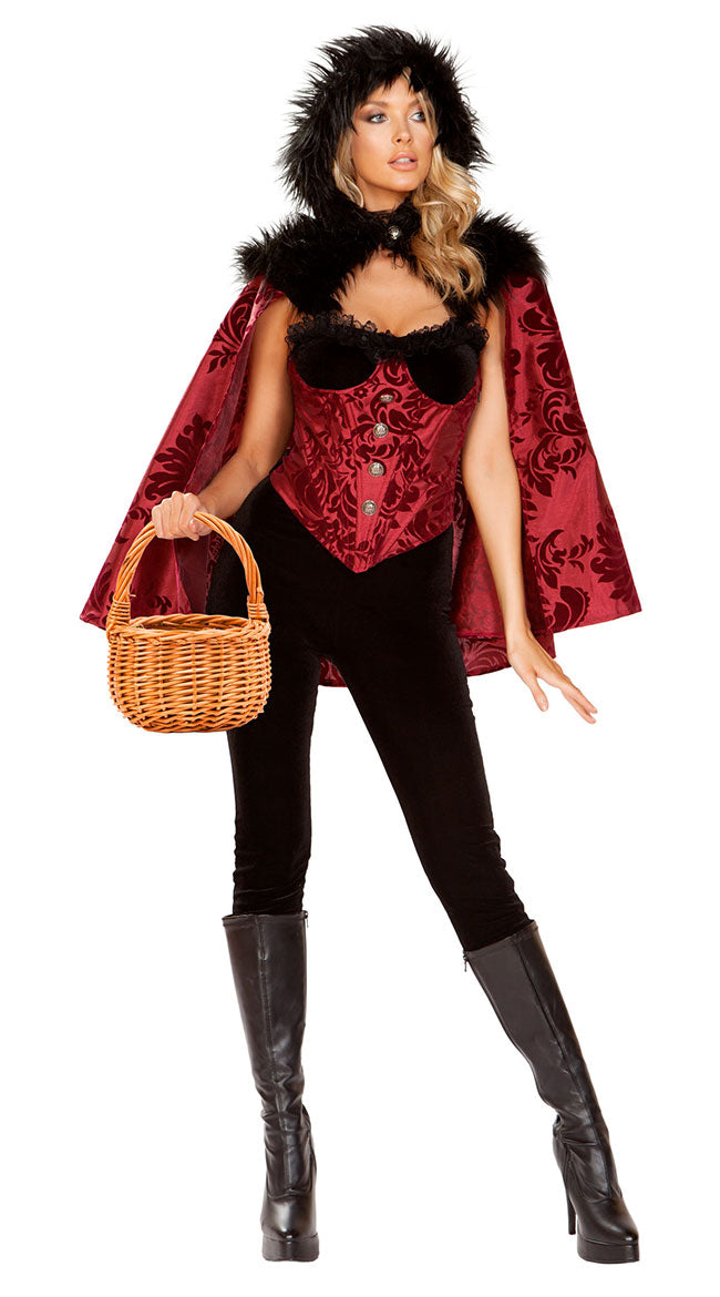 Planlagt korroderer underviser Dark Little Red Costume, Velvet Little Red Riding Hood Costume - Yandy.com