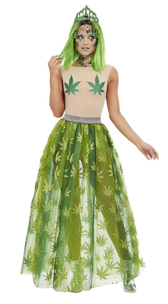 Cannabis Queen Costume, 4/20 Weed Costume - Yandy.com