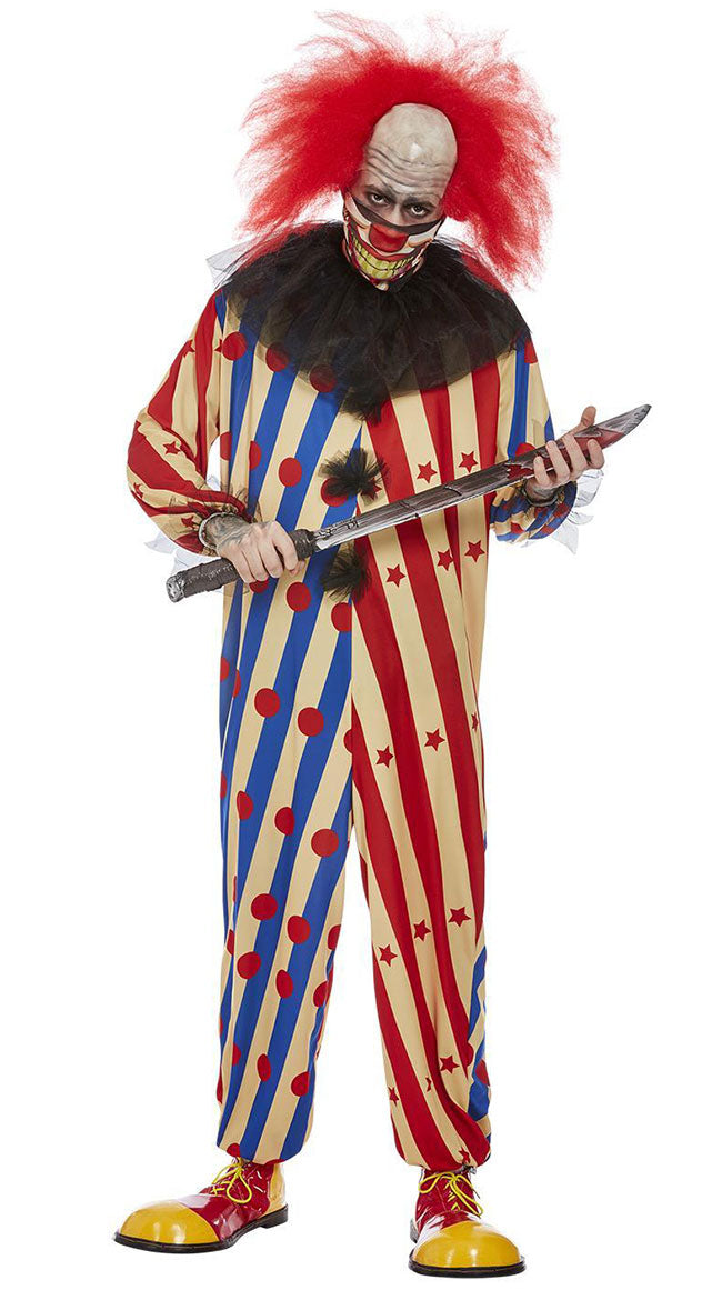 Men's Creepy Clown Costume, Men's Clown Costume - Yandy.com