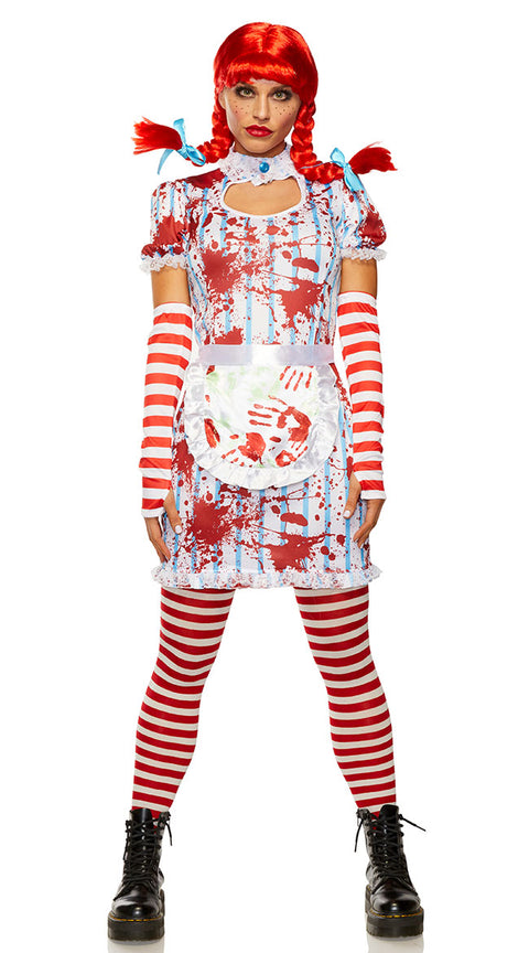 Vil Burger Babe Costume Sexy Scary Wendy Fast Food Costume 