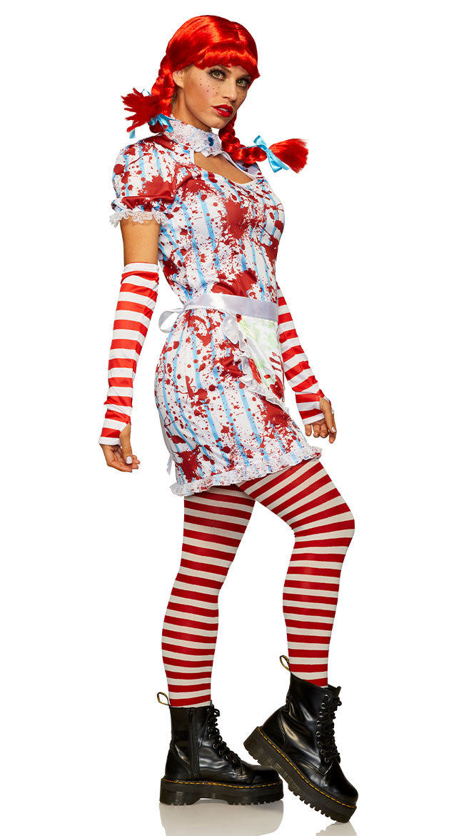 Vil Burger Babe Costume Sexy Scary Wendy Fast Food Costume 