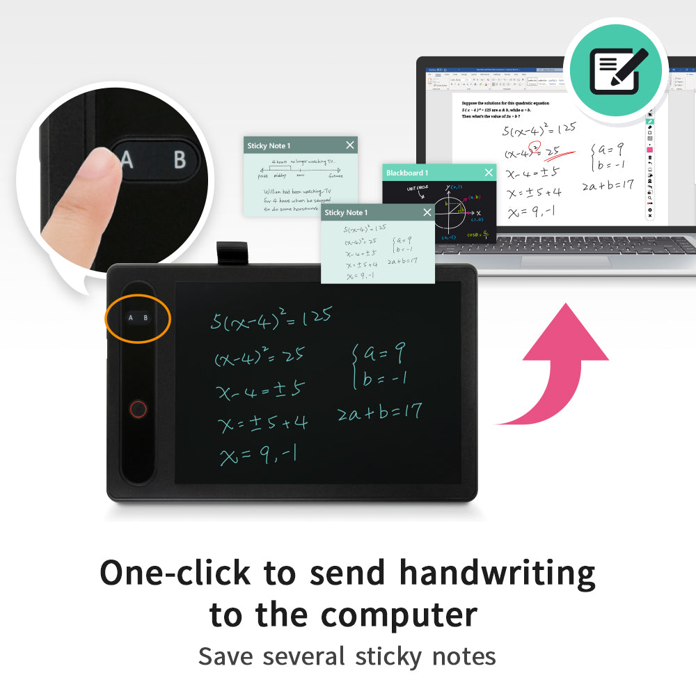 One-click to send handwriting to the computer