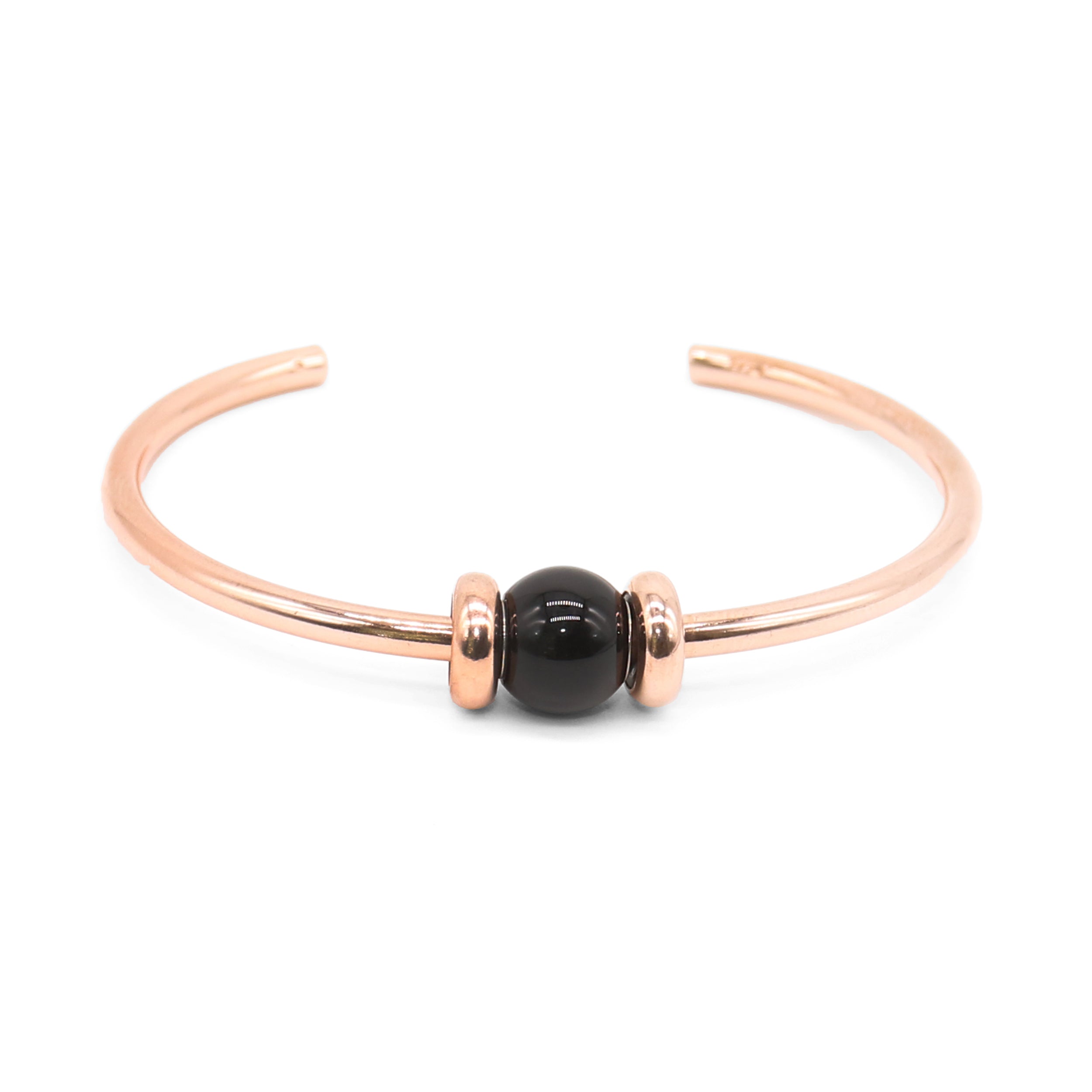 Black Onyx Copper Bangle