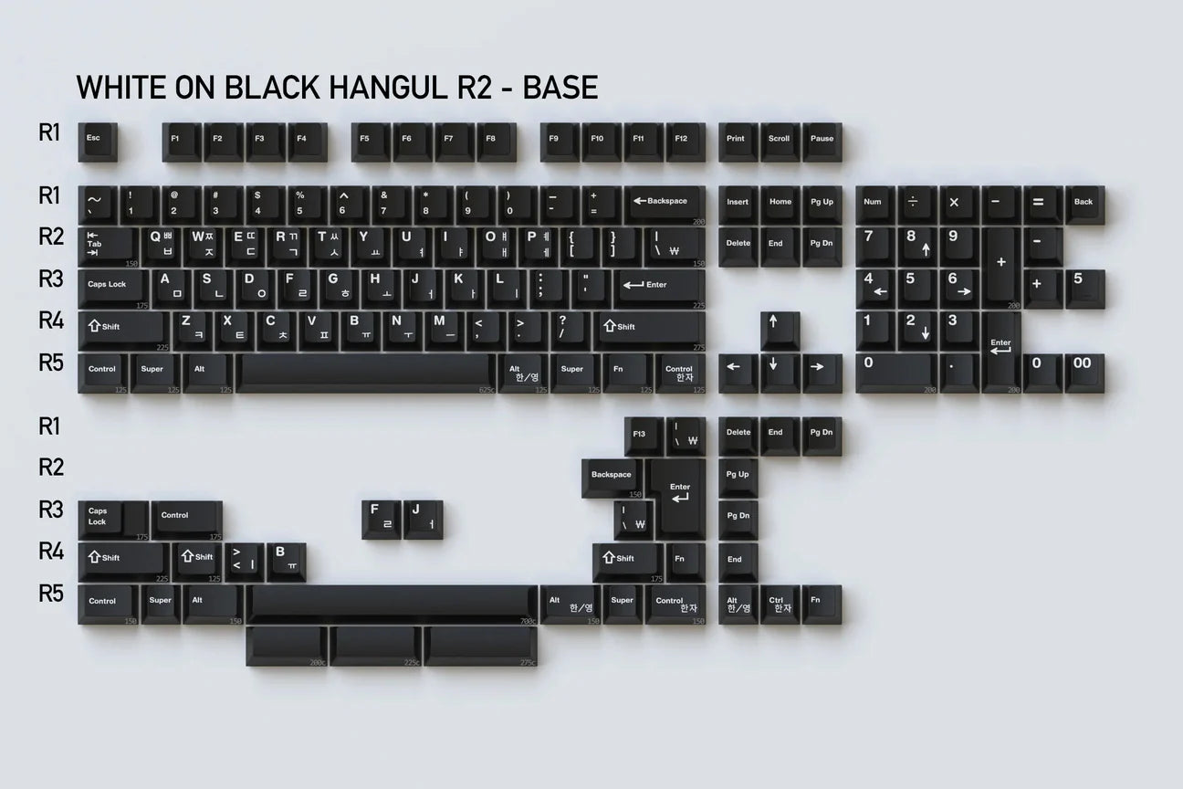 [ Instock ] GMK CYL WOB & BOW Hangul R2