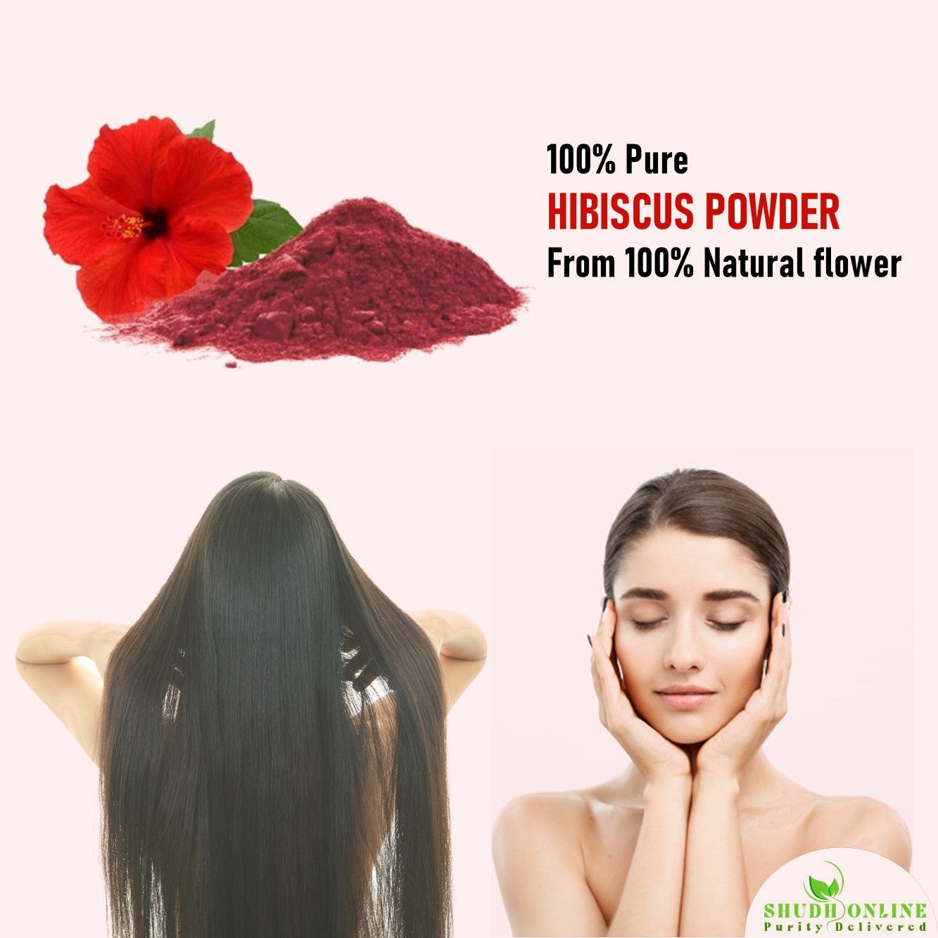 Buy Organic Pure Hibiscus Flower Powder Hair Mask  100 grams Online at the  Best Price in India  Loopify