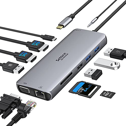 Chrono - Hub USB C, station d'accueil 6 en 1 adaptateur multiport USB C Hub  avec 4K HDMI, Ethernet, 100 W PD, 3 USB 3.0 pour MacBook Pro/Air, iPad Pro, Surface  Pro
