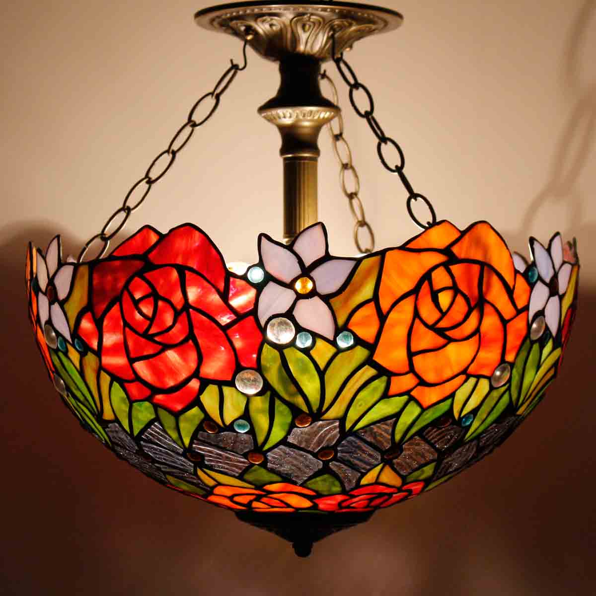 Werfactory® Tiffany Ceiling Lamp 16 Inch