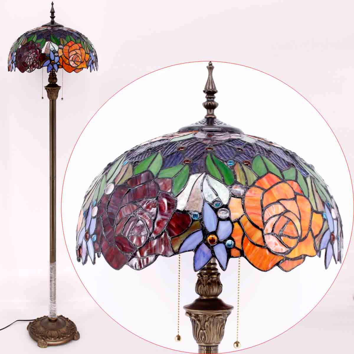 Werfactory® Tiffany Floor Lamp 16 Inch