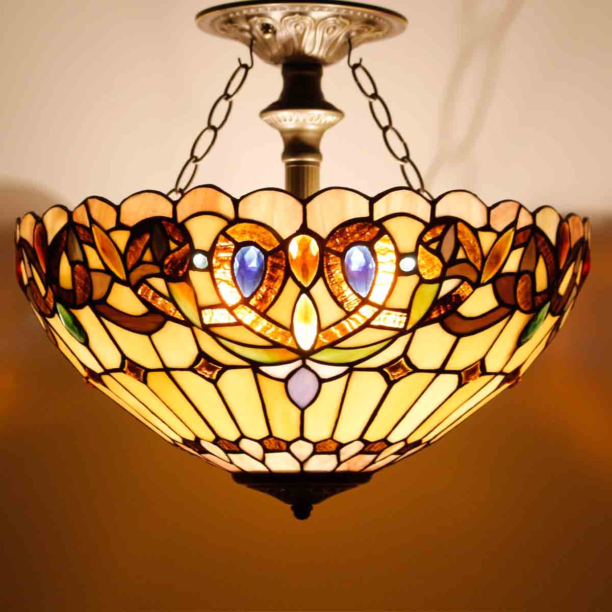 Werfactory® Tiffany Ceiling Lamp 16 Inch