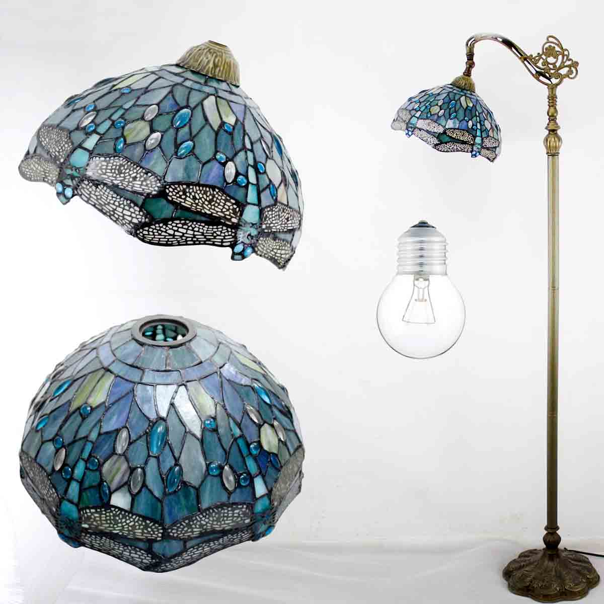 Werfactory® Tiffany Floor Lamp 12 Inch