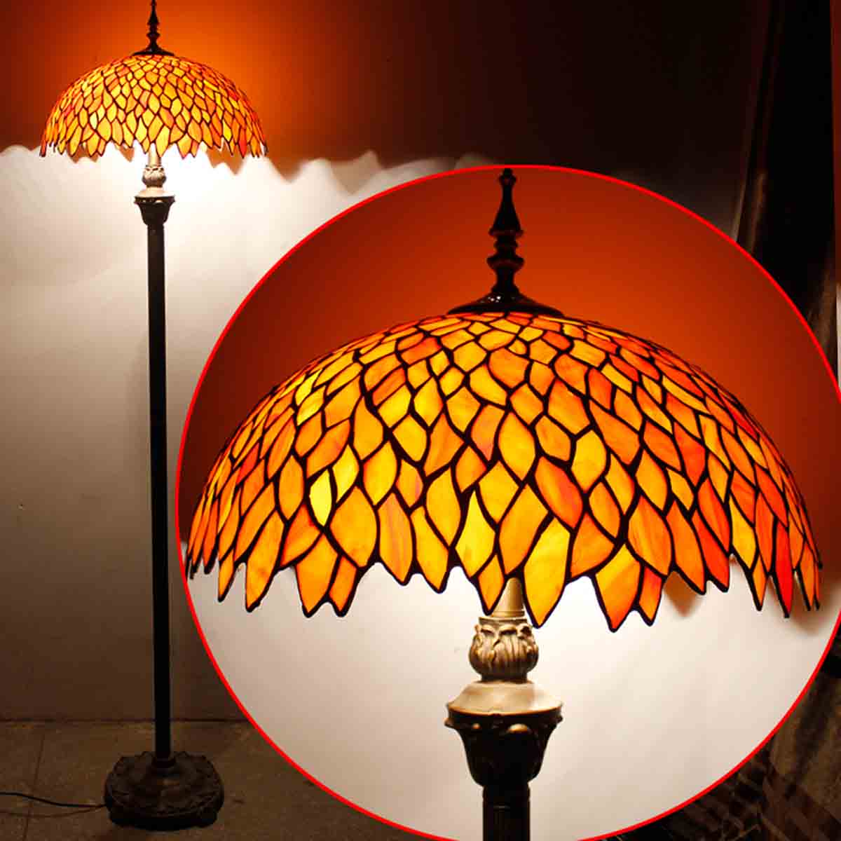 Werfactory® Tiffany Floor Lamp 16 Inch