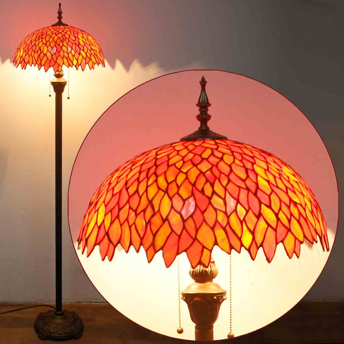 Werfactory® Tiffany Floor Lamp 16 Inch