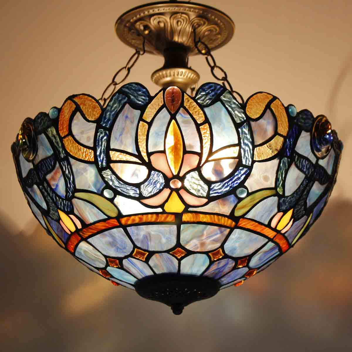 Werfactory® Tiffany Ceiling Lamp 16 Inch