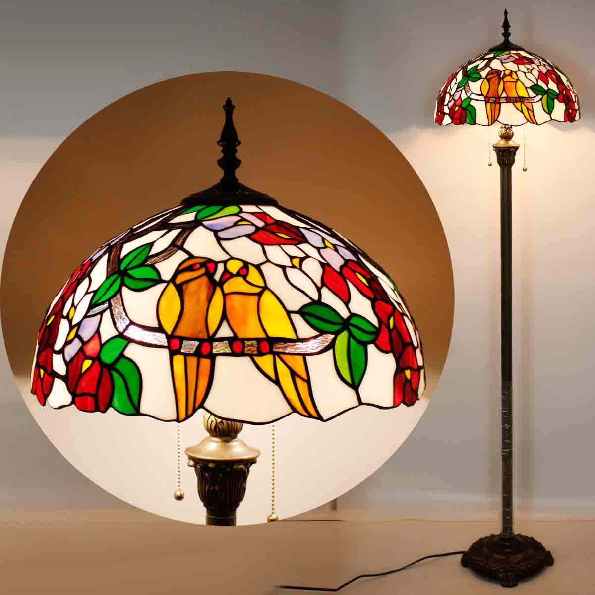 Werfactory® Tiffany Floor Lamp 16 Inch