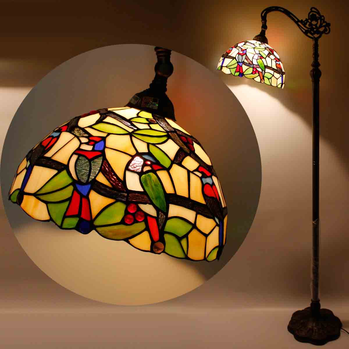 Werfactory® Tiffany Floor Lamp 12 Inch