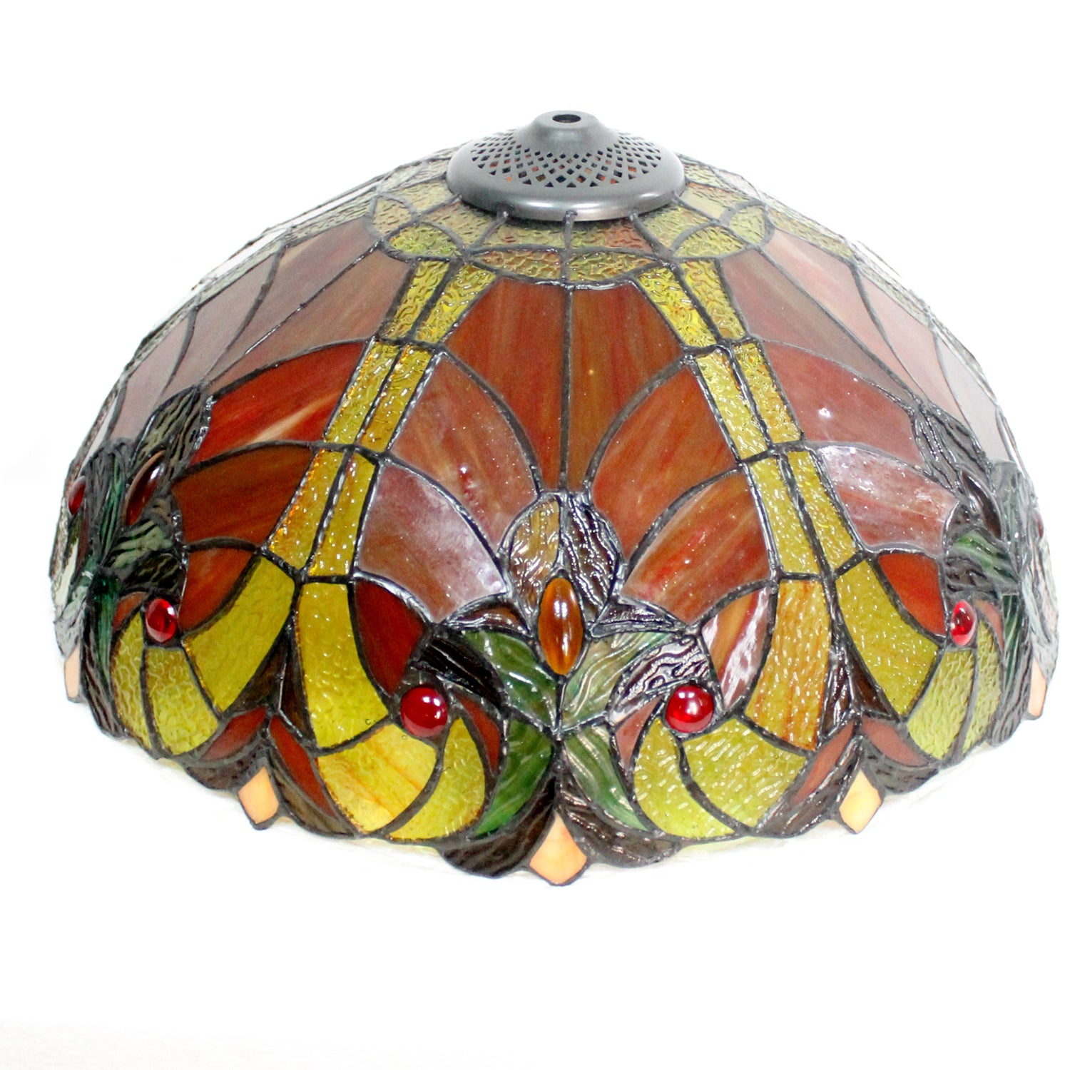 Tiffany Lampshade Replacement Werfactory® W16H7-inch Red Liaison Stained  Glass Shade