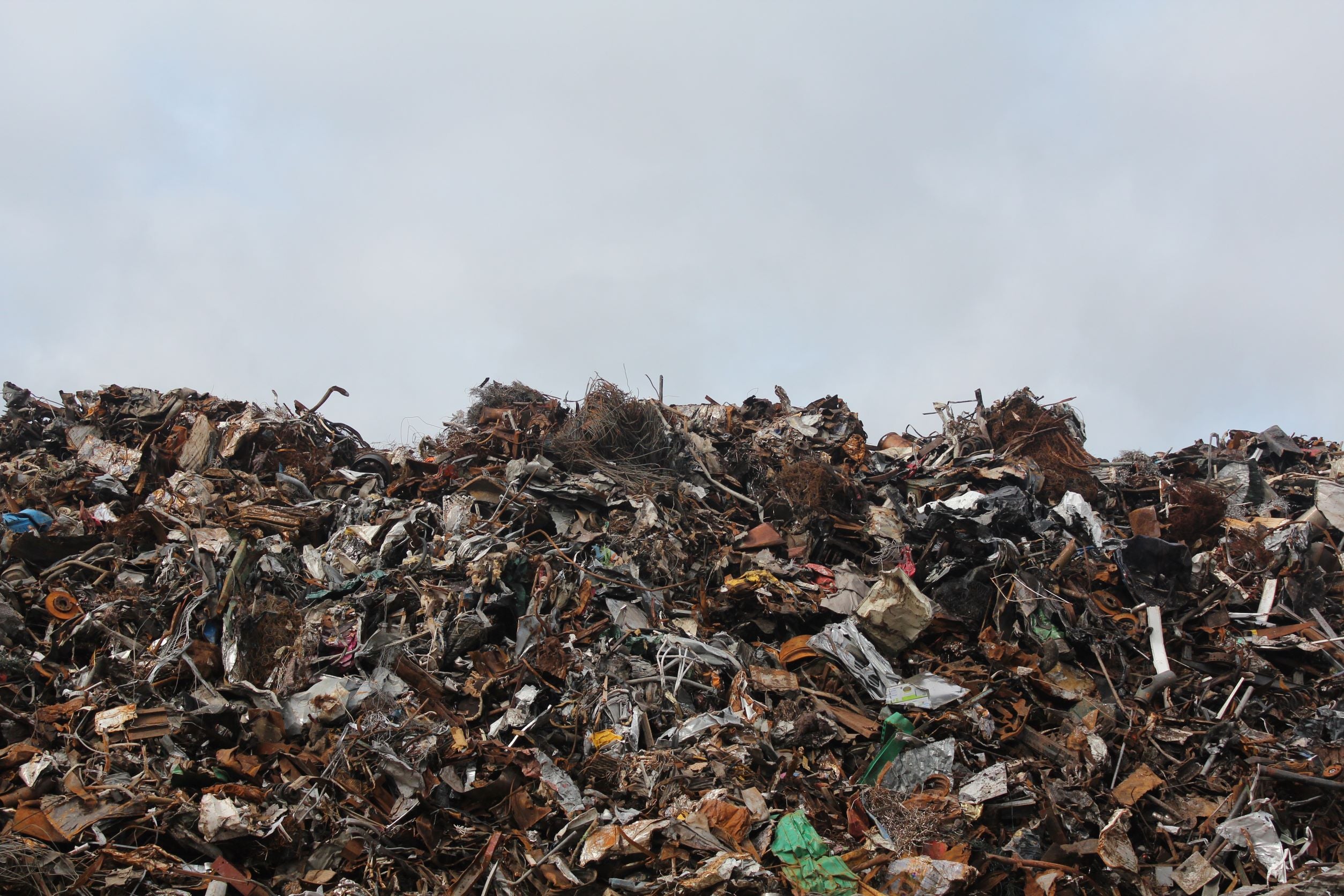 Landfill under Clear Sky