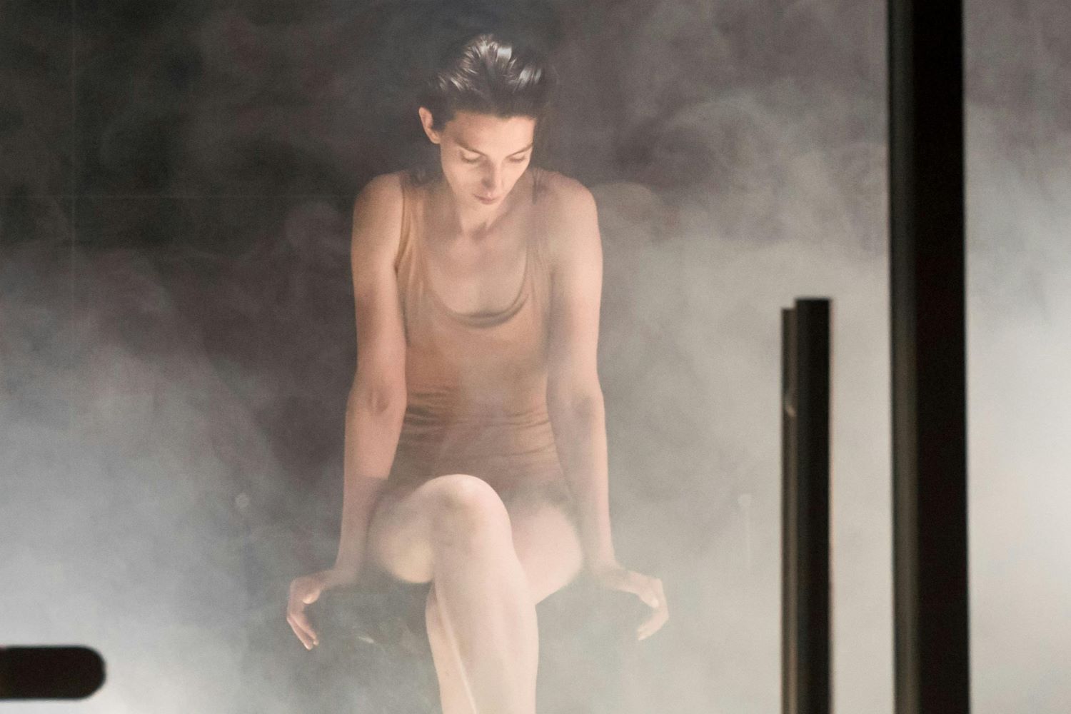 Woman in a Steam Room
