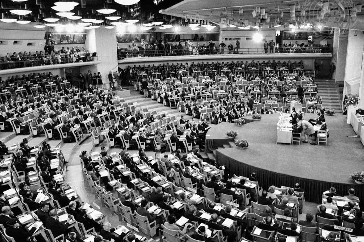 The opening of the UN Conference on the Human Environment Stockholm June 1972