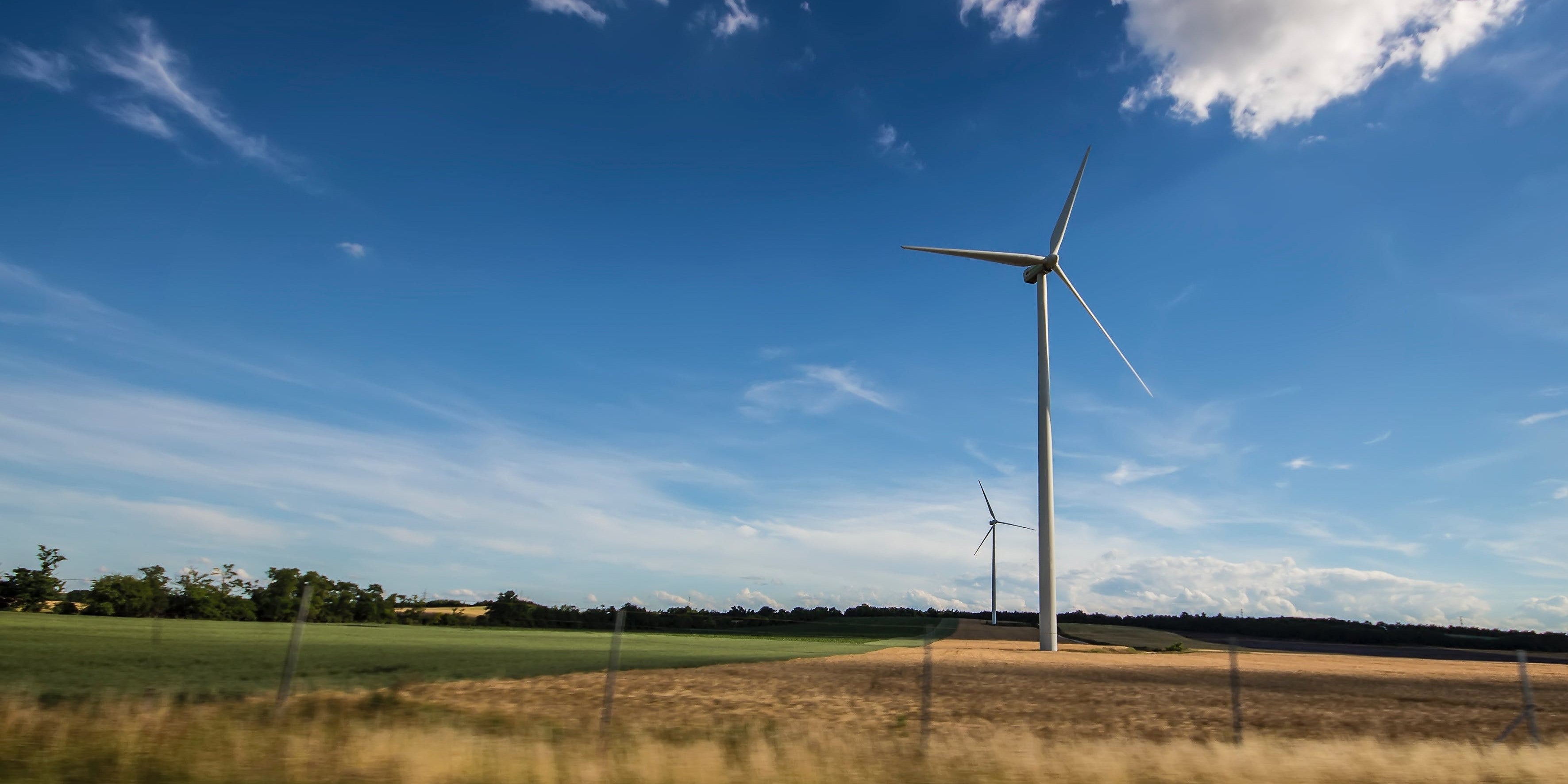 Wind turbines sustainable energy