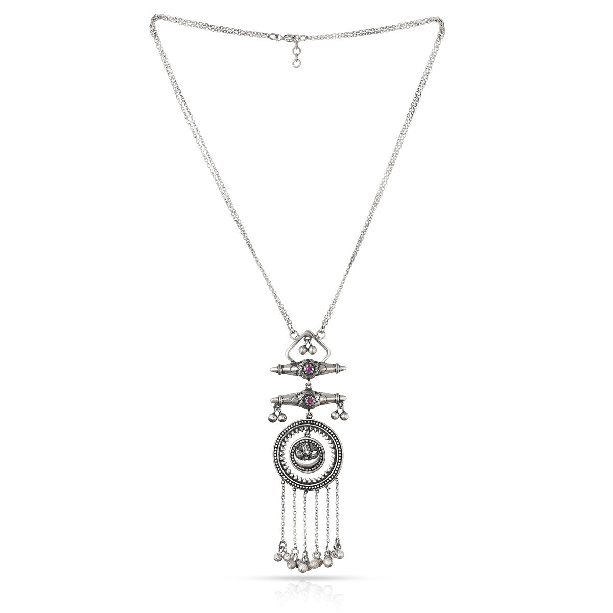 Amulet Zircon Oxidized Silver Necklace – MCJ Jewels