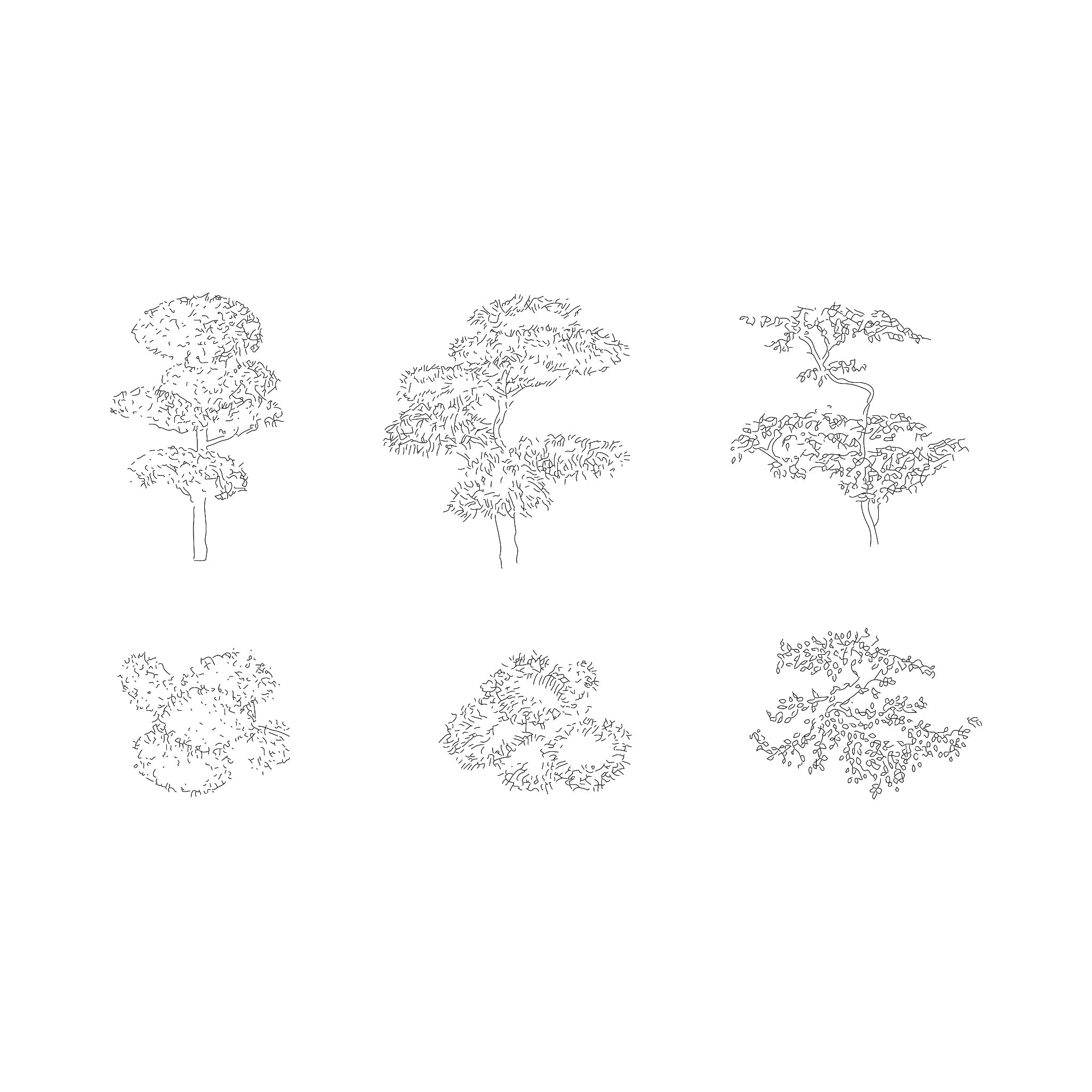 Japanese Plants and Trees DWG CAD Blocks in Plan and Elevation (25+ Pi# ...