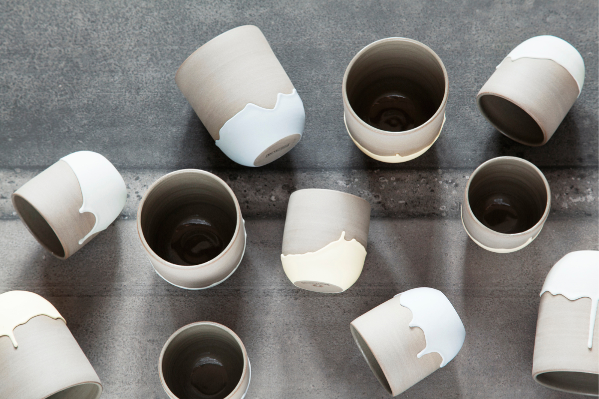 Ceramic mugs handmade in Quebec, Canada.