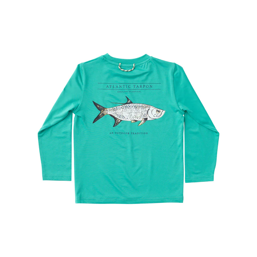 Boys Pro Performance Fishing Tee with Crab Art - Lily Pad