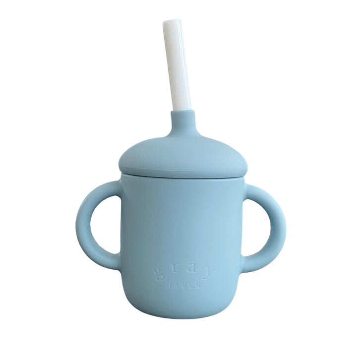 Klean Kanteen Kid Cup 10 oz with Kid Straw Lid Mykonos Blue