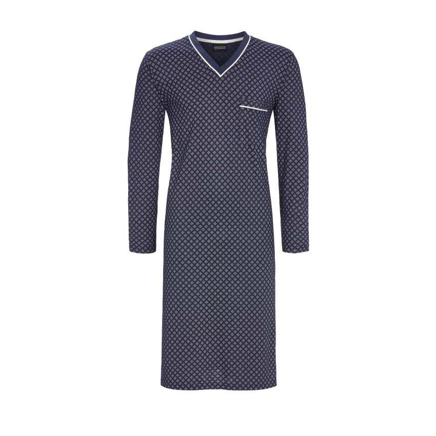 Speciaal Blijven beroemd Ringella Heren Nachthemd 1541008 Kleur 271 Dark Blue - Marjo Lingerie