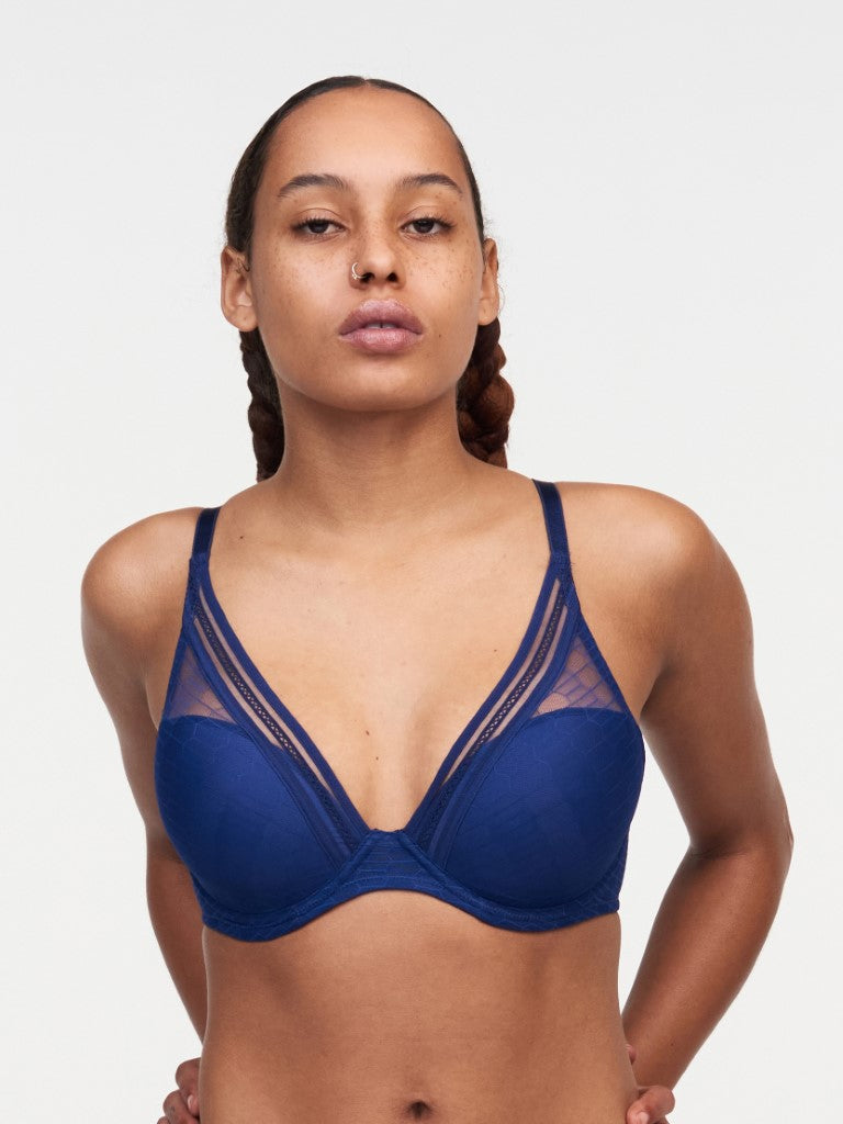 Passionata Plunge Beugel Bh kleur Blauw - Marjo Lingerie